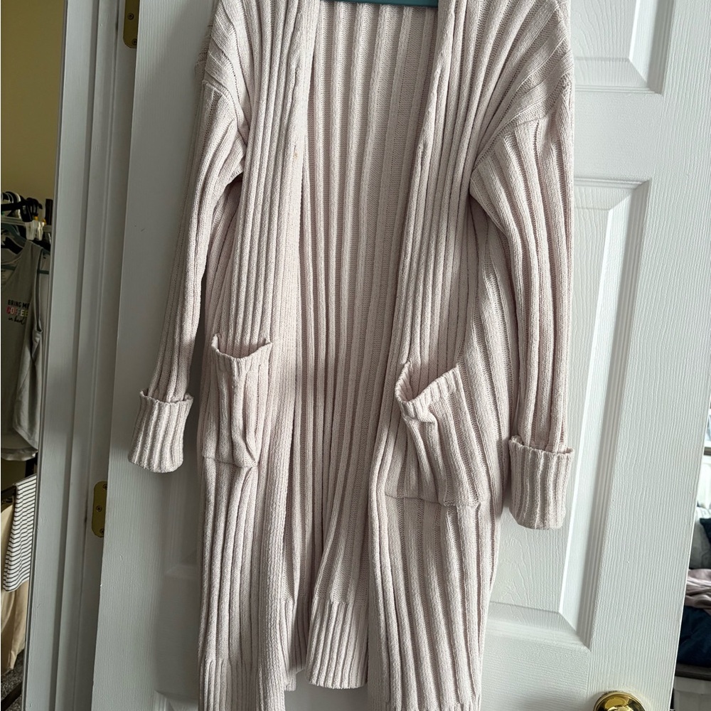 No Boundaries Light Pink Ribbed Cardigan